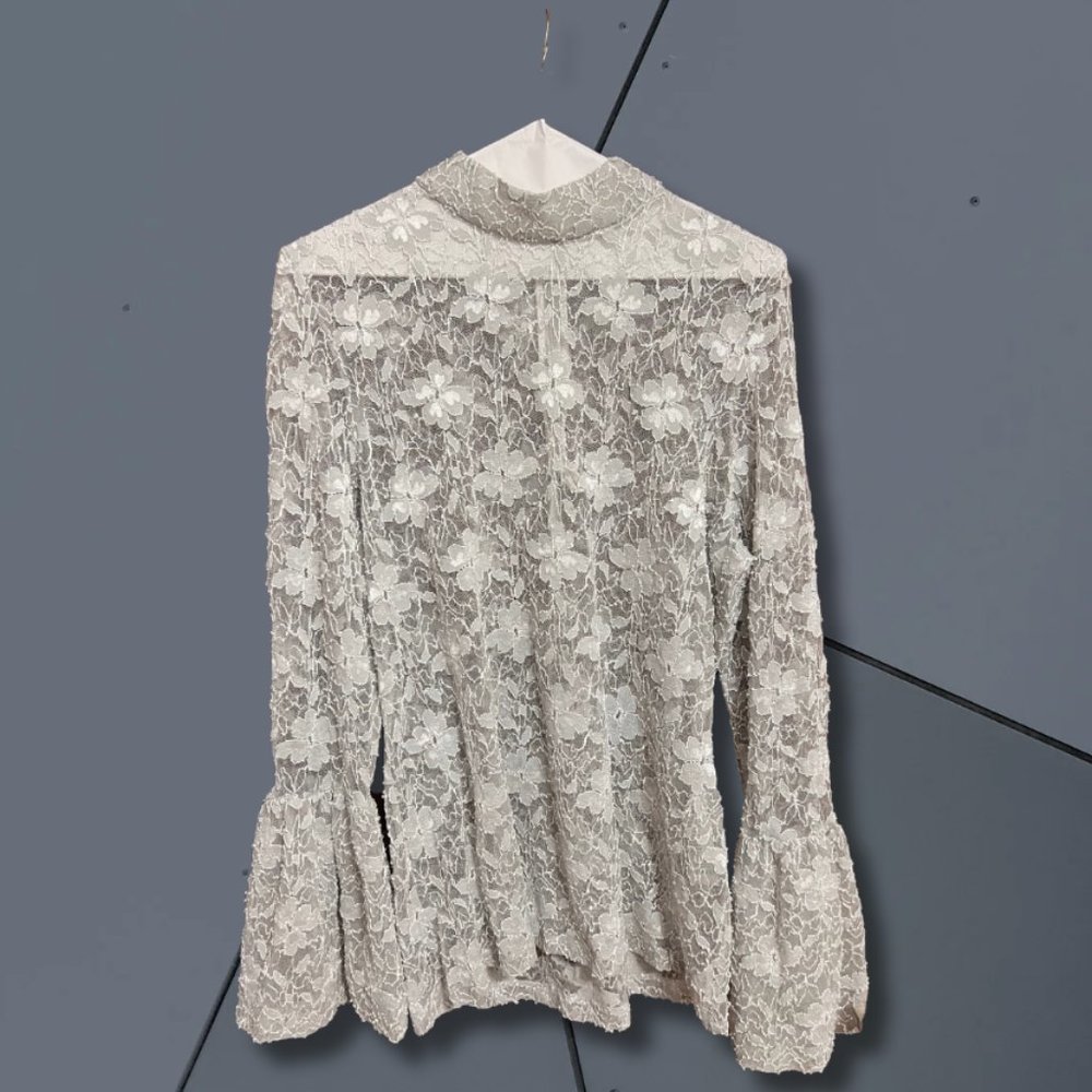 Silver lace Anne Fontaine Blouse